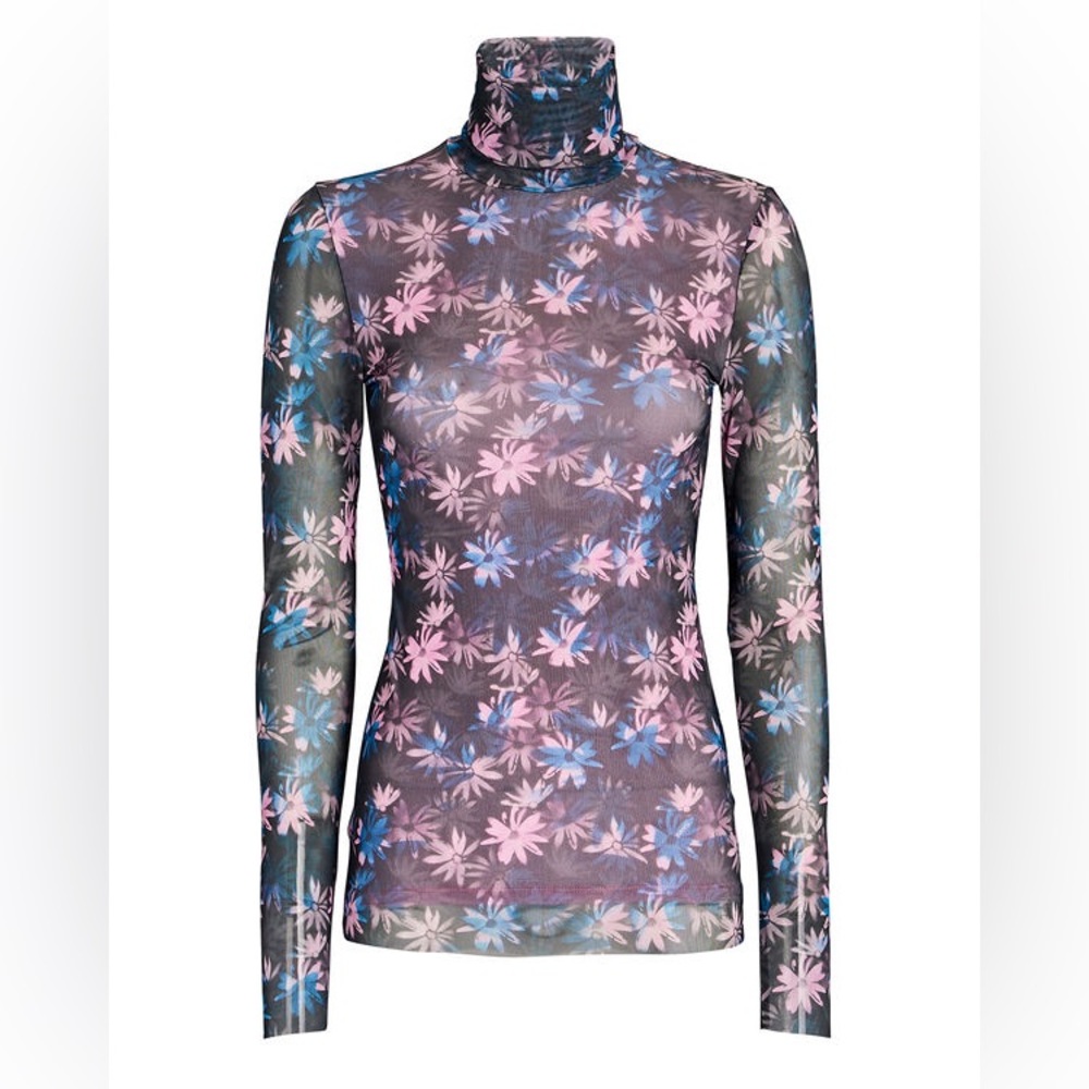 GANNI MESH TURTLENECK